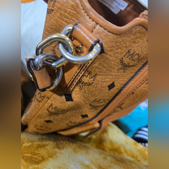 MCM Hobo Bag/Shoulder Bag Cognac Visetos made in Korea - Picture 8 of 13